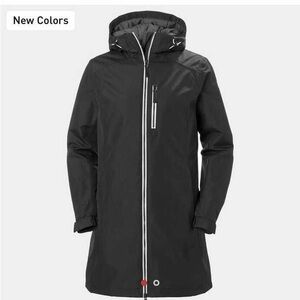 Black Hooded Raincoat